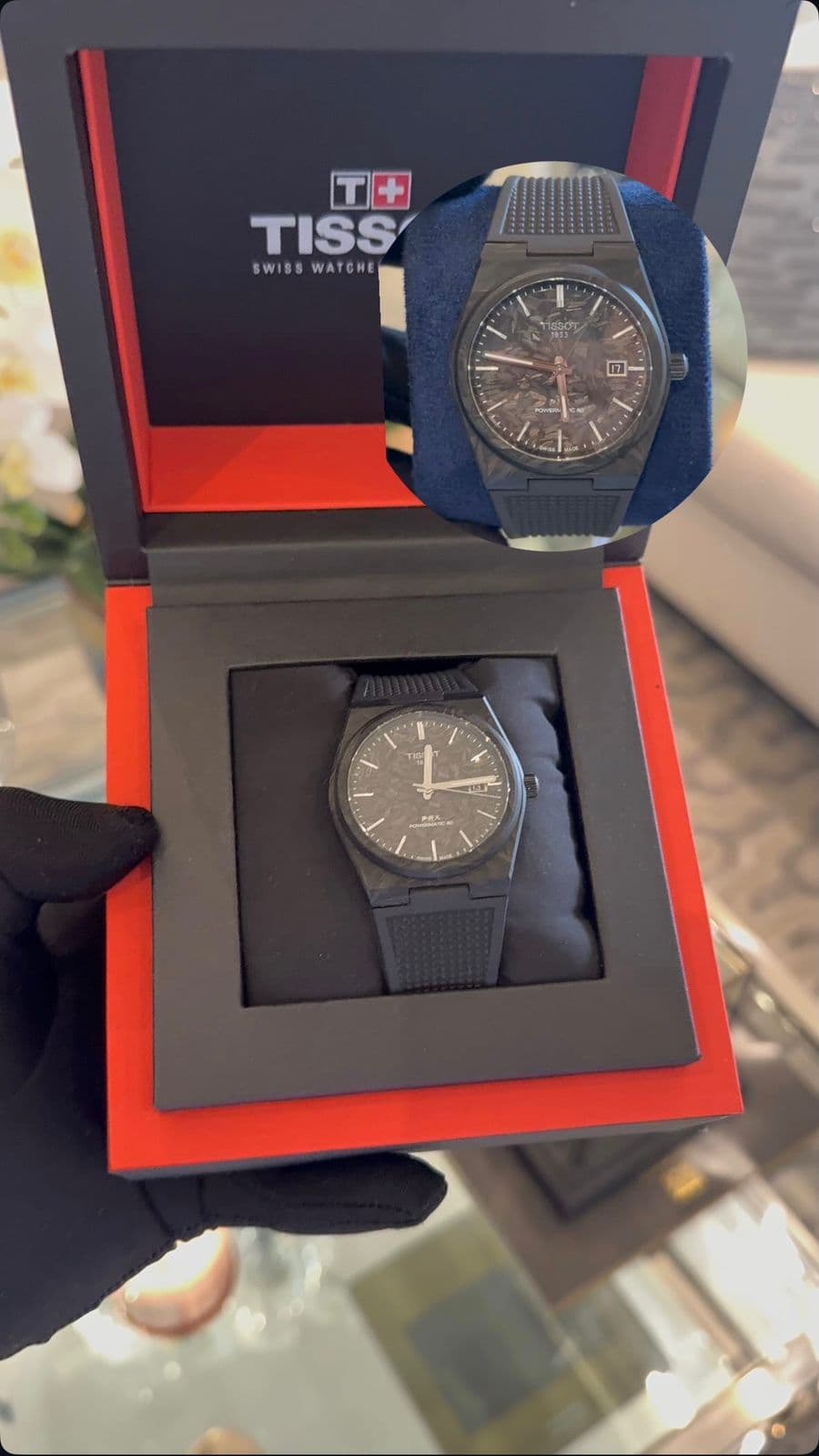 Tissot PRX Powermatic 80 Carbon forjado